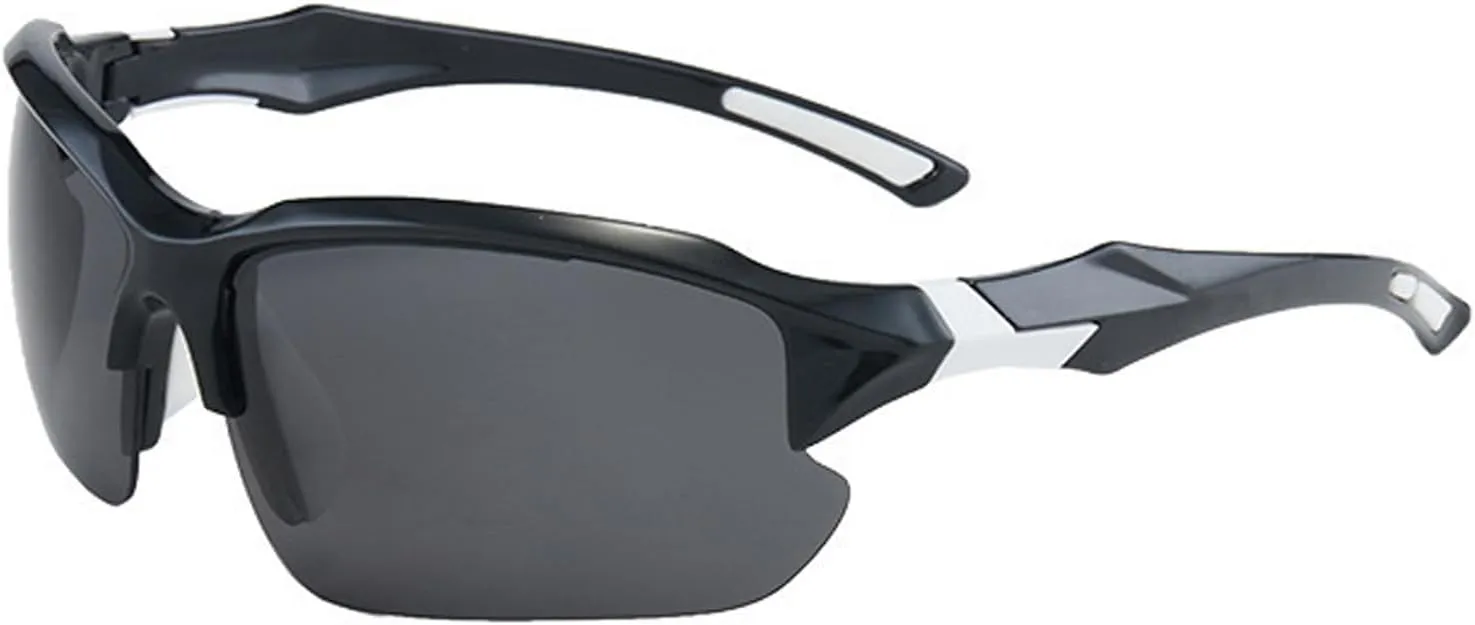 Men's polarized sports sunglasses, UV protection lightweight half-frame sunglasses, sun protection suitable for driving, cycling and running