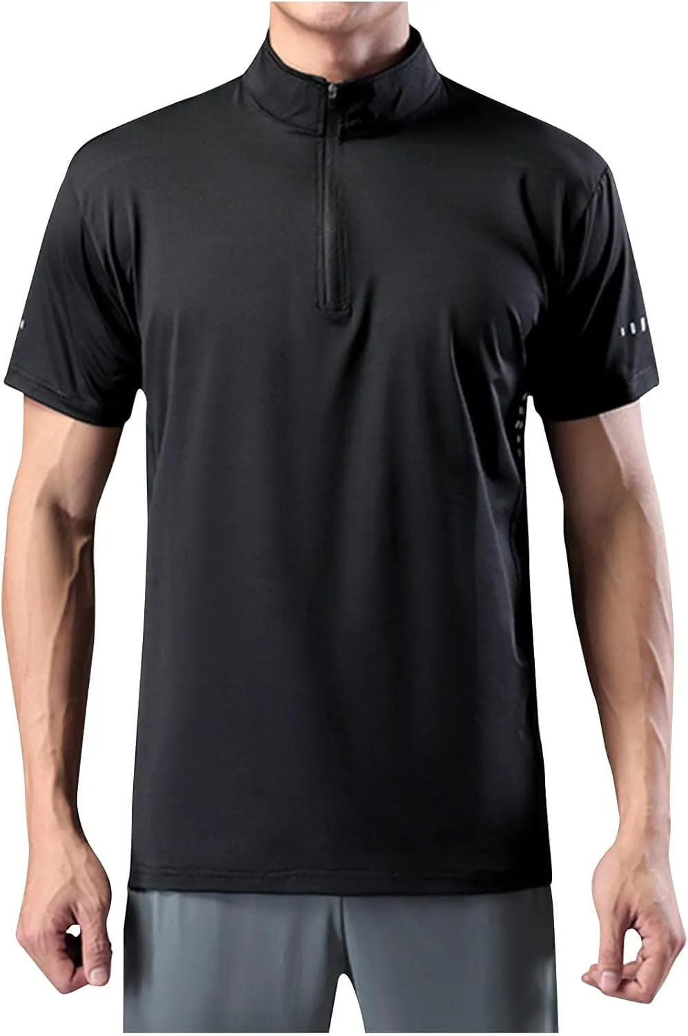 Mens Running Shirt UV Protection UPF 50  Long Sleeve Sun Shirts Lightweight 1/4 Zip Quick Dry Athletic Workout Shirts