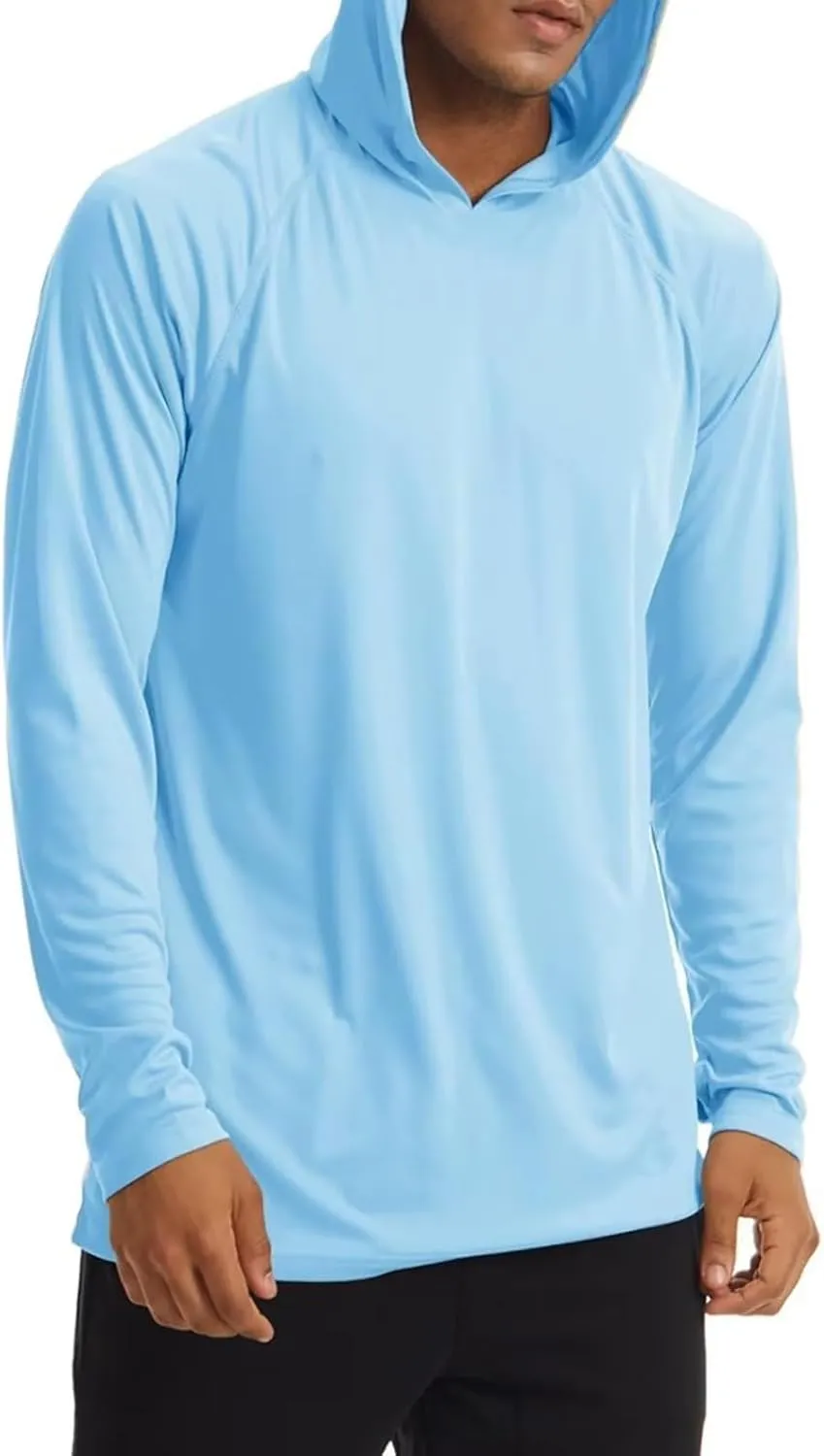 Men's Sun Shirt UPF 50  Long Sleeve Hoodie UV Protection 2025 Summer Running Hiking Shirts Quick Dry Fishing T-Shirts