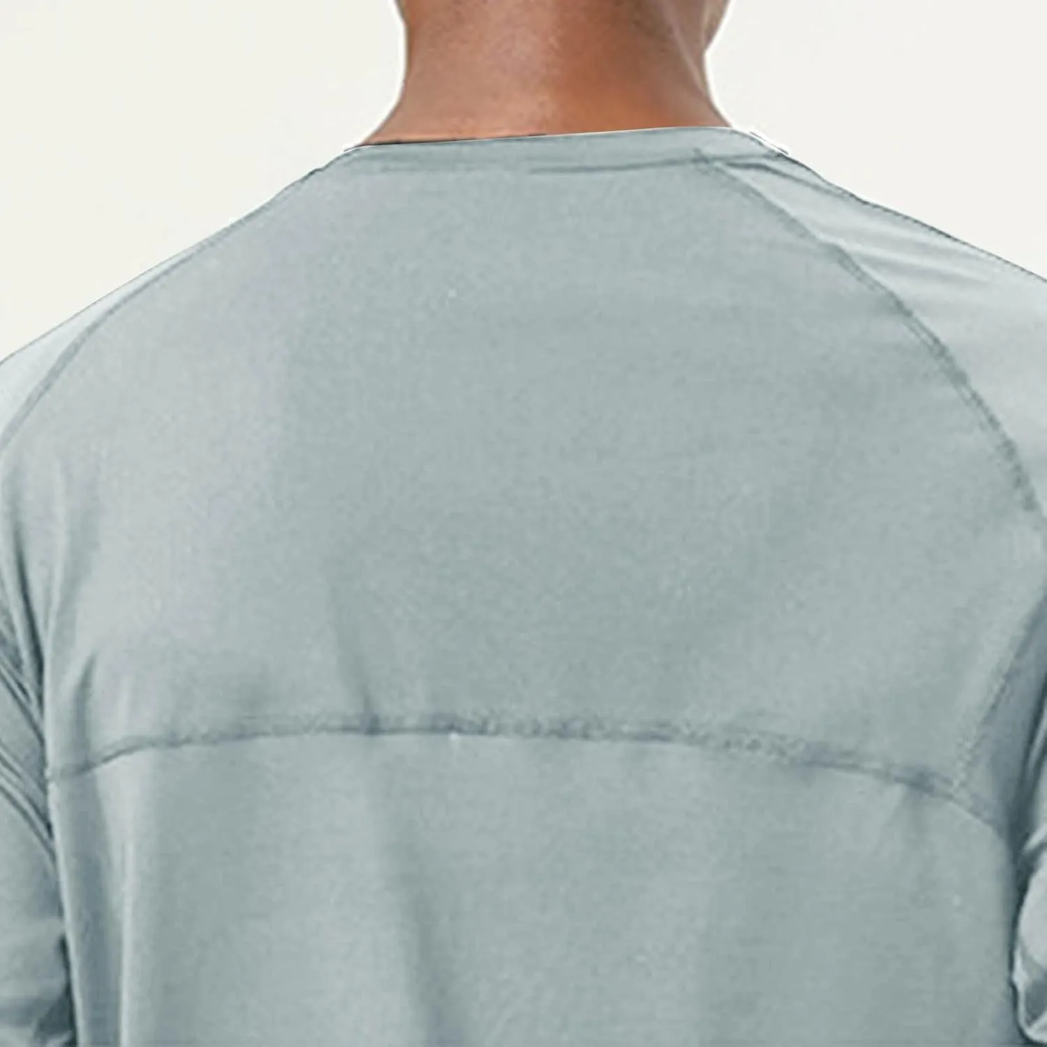 Mens UPF 50  UV Sun Protection Shirts Outdoor Solid Color Long Sleeve SPF Rash Guard Fishing Hiking Swimming Running