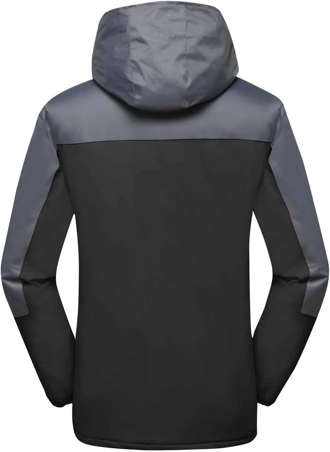 Men's Windbreaker Hooded Rain Jackets Lightweight Color Block Outerwear Sport Jackets Plus Size Climbing Hooded Coat