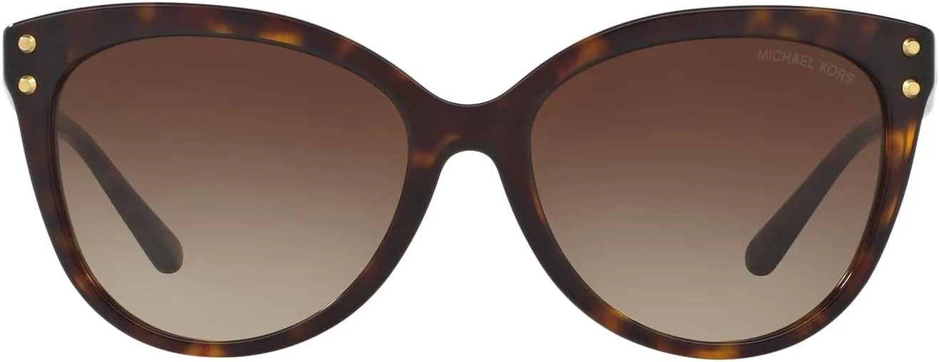 Michael Kors Women's MK2045 Jan Cat Eye Sunglasses, Dark Tortoise/Brown Gradient, 55 mm