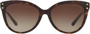 Michael Kors Women's MK2045 Jan Cat Eye Sunglasses, Dark Tortoise/Brown Gradient, 55 mm
