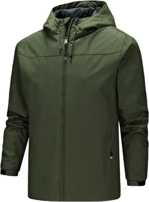 MIDOO Mens Jackets Casual Stylish Casual Hooded Long Sleeve Zipper Thin Lightweight Coat Jacket Hiking Outdoor Windbreaker