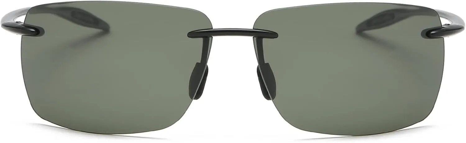 MIRYEA Rimless Polarized Sports Sunglasses for Men Women Driving Running Fishing Golf UV Blocking Glasses Eyeglasses Shades
