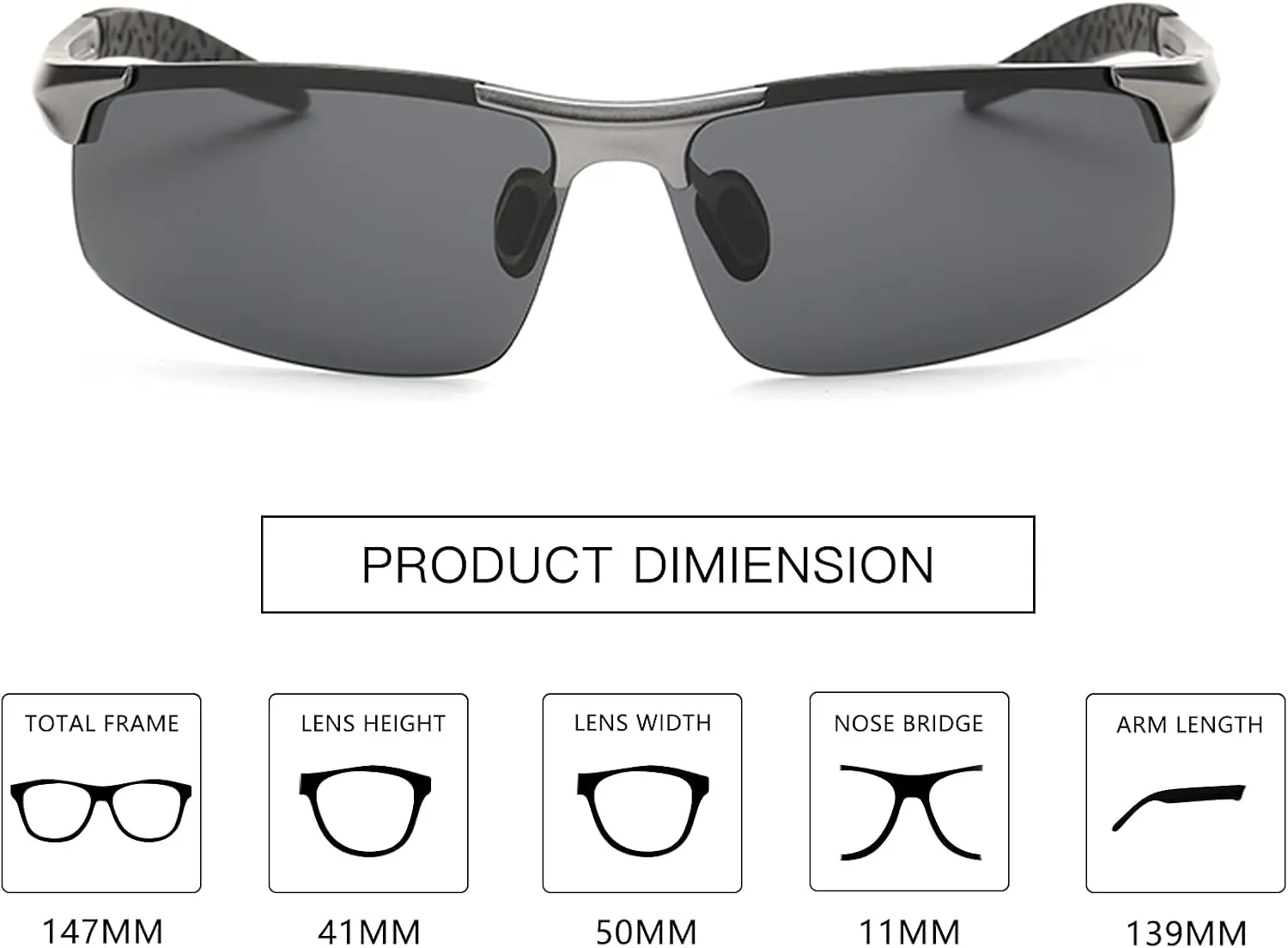 MOORAY Mens Polarized Sports Sunglasses UV Protection Sunglasses for Men Cycling Driving Fishing