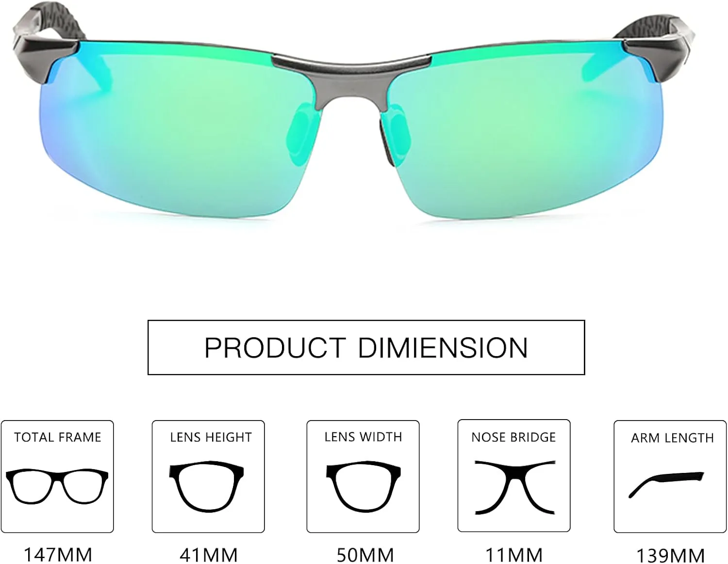 MOORAY Mens Polarized Sports Sunglasses UV Protection Sunglasses for Men Cycling Driving Fishing