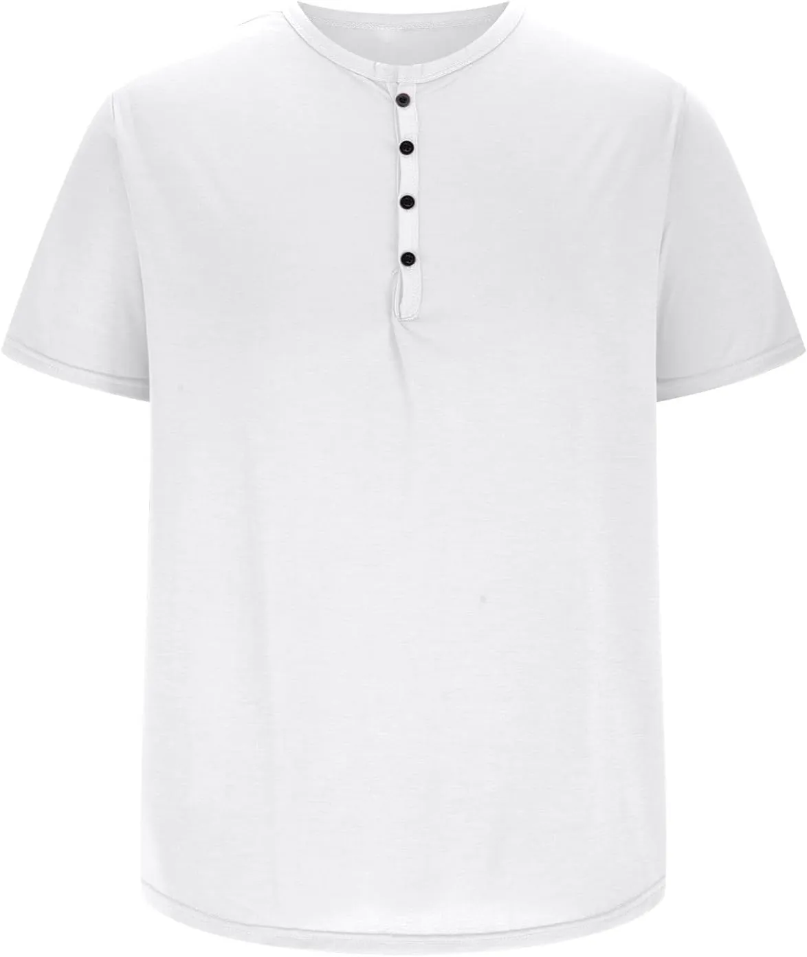 Muscularfit Mens Henley Shirts Short Sleeve Button Down Shirt Big and Tall Solid Summer Tshirt Big and Tall Athletic Work Tee