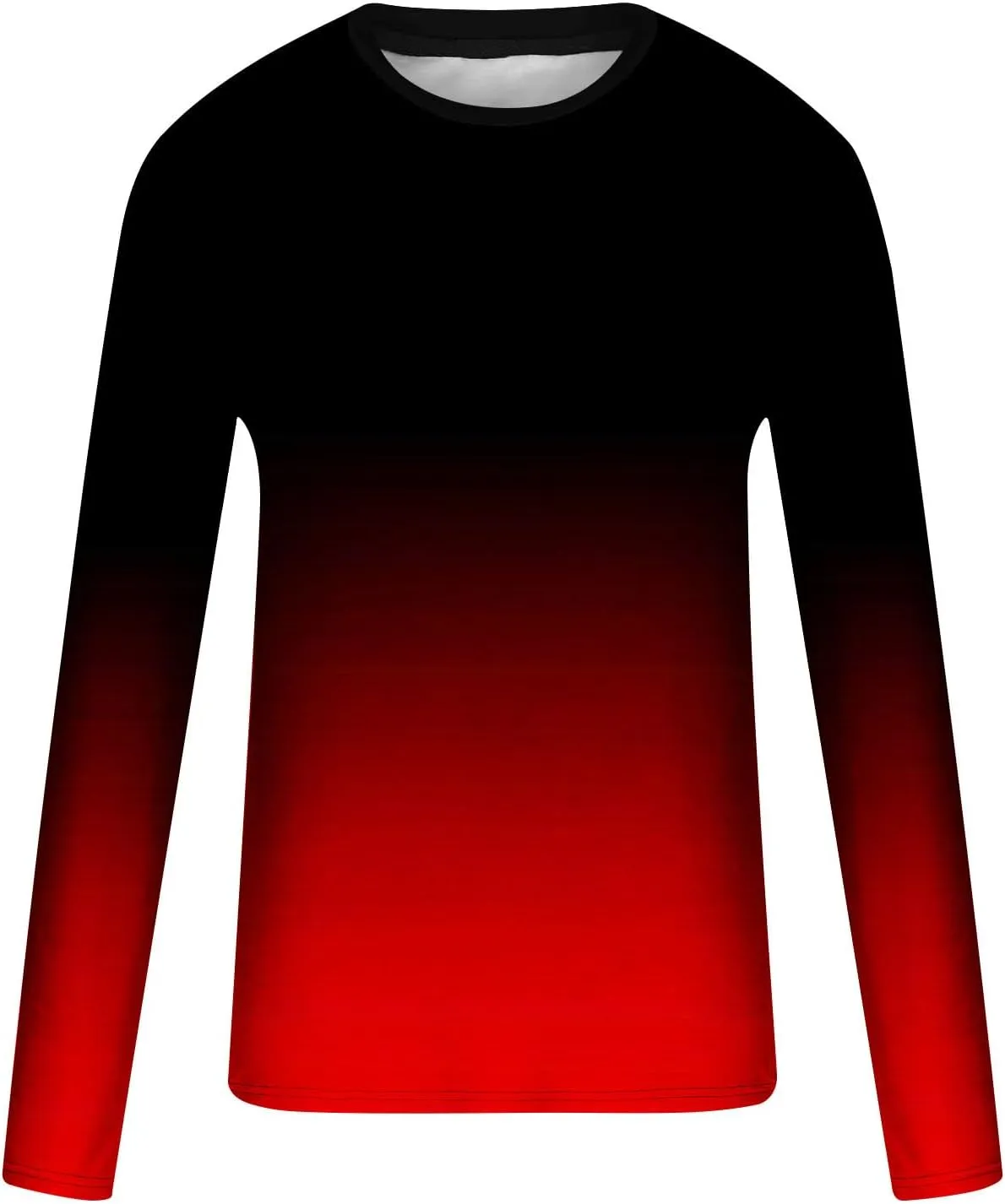 Muscularfit Mens Long Sleeve Shirts Casual Gradient Color Loose Pullover Graphic Tee Shirts Fall Fashion Athletic Sweatshirts