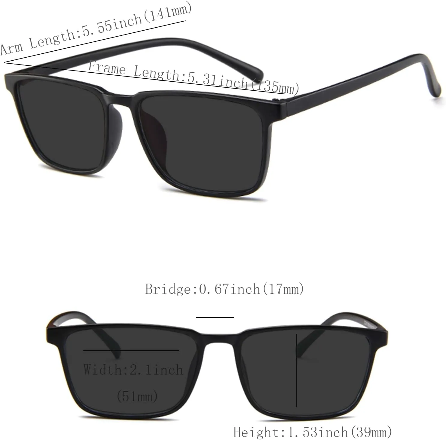 oriopxic Driving Distance Glasses -1.00 Outdoor Polarized Nearsighted Sunglasses Cycling Shortsighted Myopia Glasses
