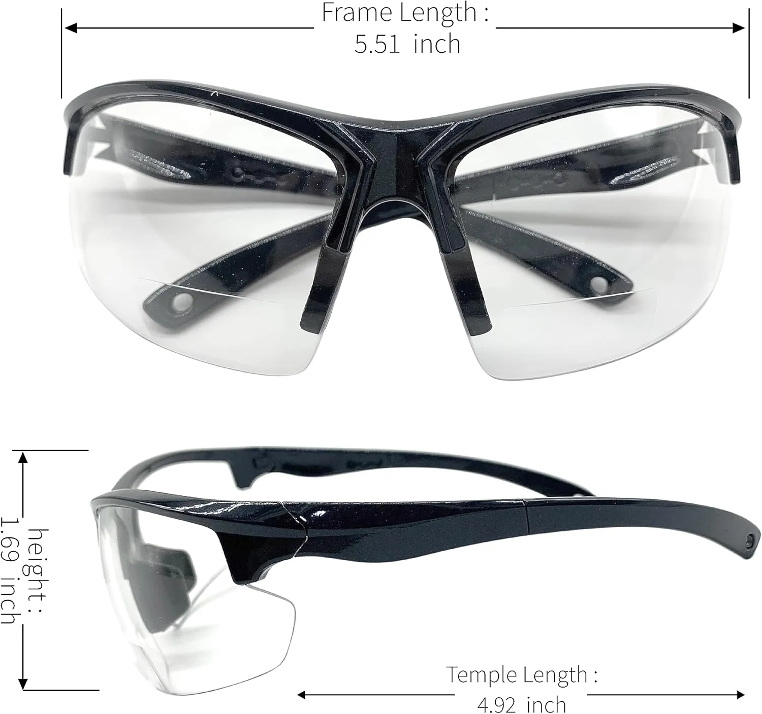 Outdoor Sports Sunglasses for Men & Women TR90 Frame Bifocal UV Protection
