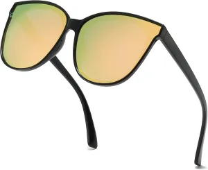 Oversized Cat Eyes Sunglasses for Women Polarized & UV Protection, Trendy Large/Big Cateye Sunnies IF1627