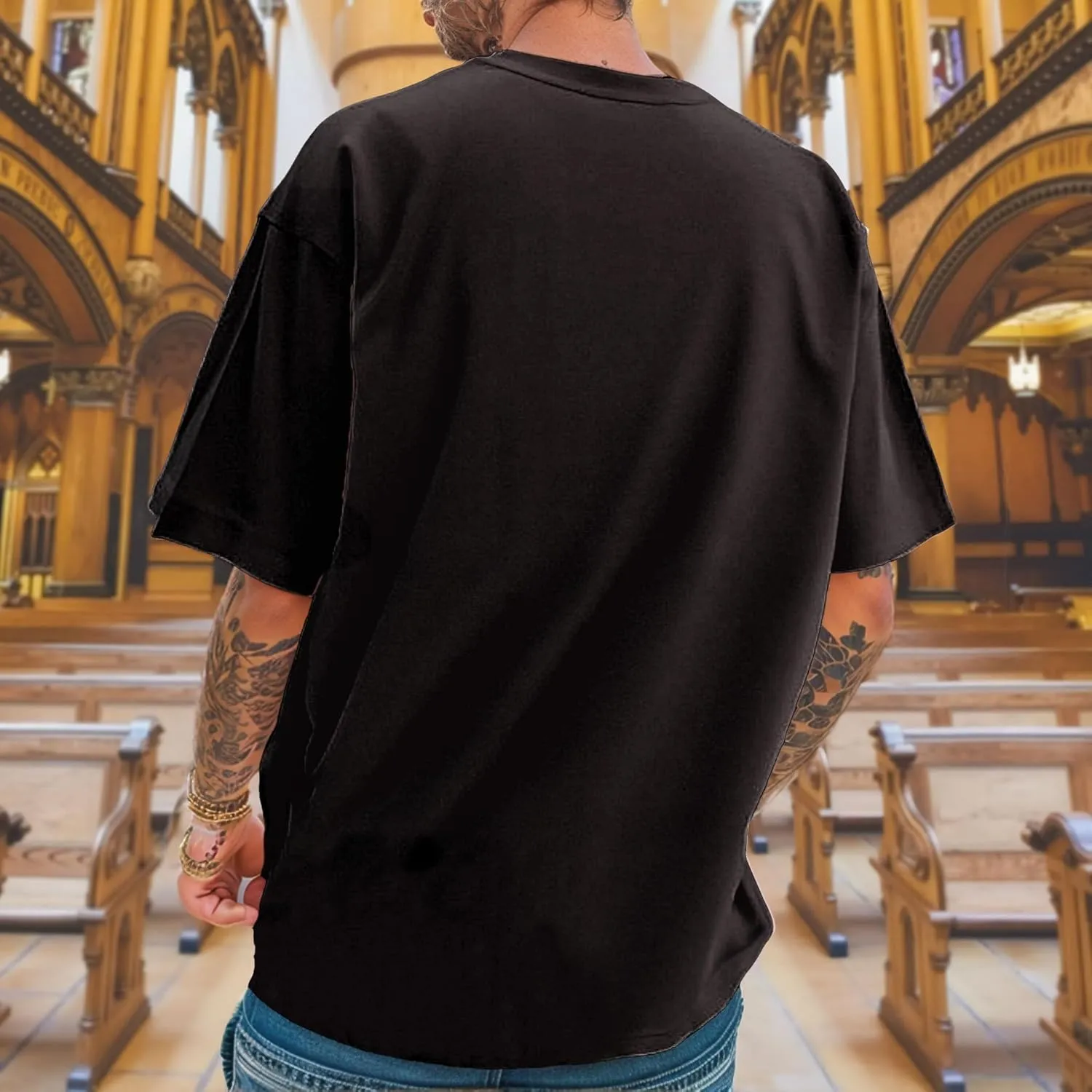 Oversized Graphic Tees Men Vintage Y2K Print Shirts Streetwear Unisex Harajuku T-Shirts