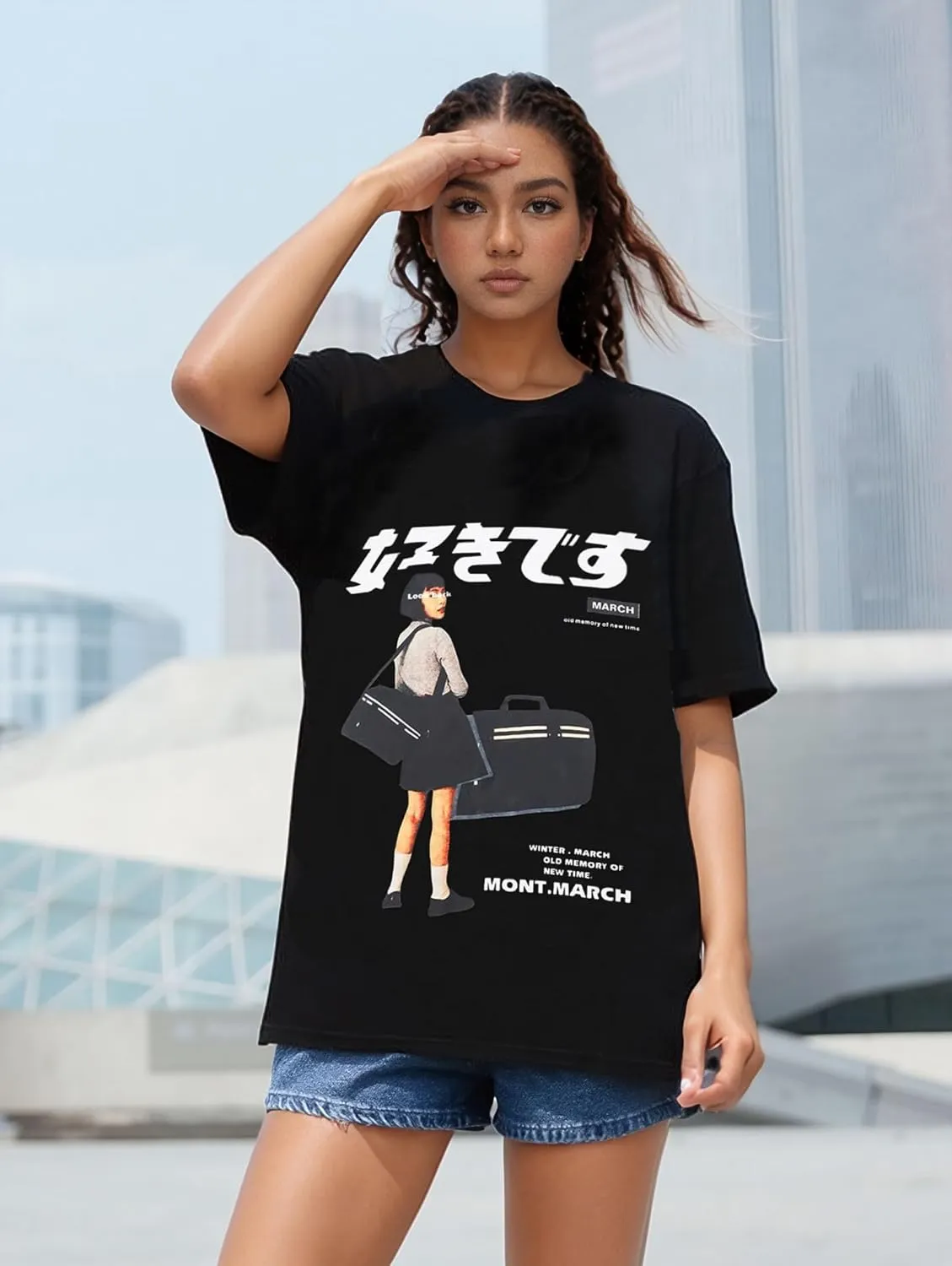 Oversized Graphic Tees Men Vintage Y2K Print Shirts Streetwear Unisex Harajuku T-Shirts