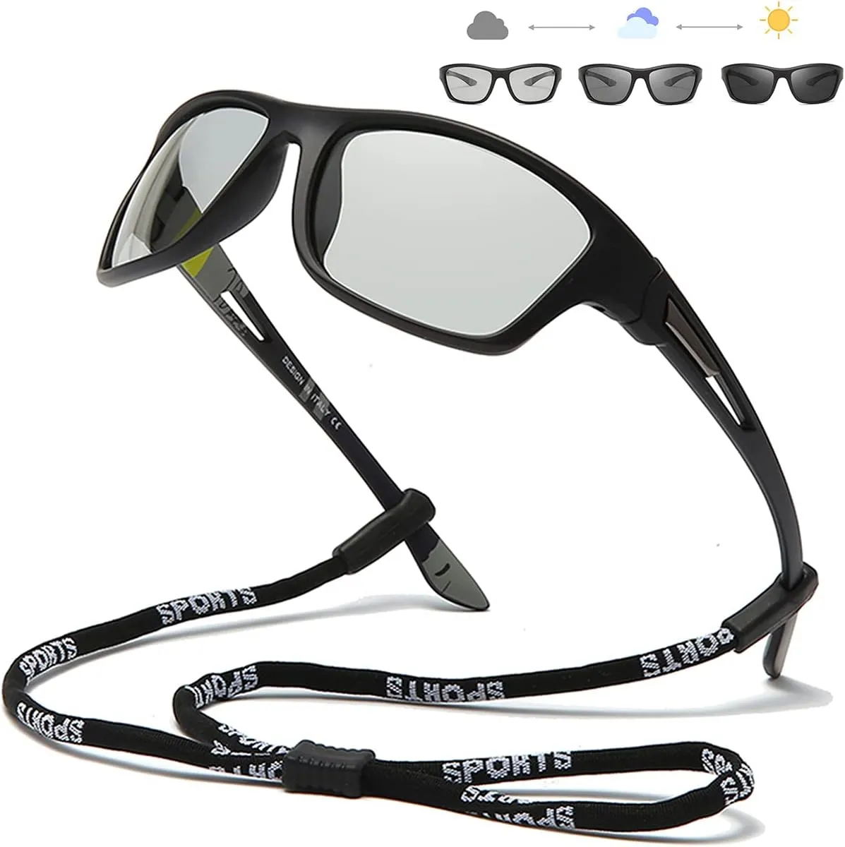 Photochromic Polarized Fishing Sunglasses for Men Women UV Protection Cycling Driving Sports Sunglasses