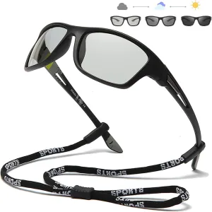 Photochromic Polarized Fishing Sunglasses for Men Women UV Protection Cycling Driving Sports Sunglasses