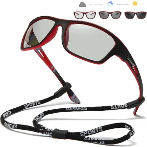 Photochromic Polarized Fishing Sunglasses for Men Women UV Protection Cycling Driving Sports Sunglasses