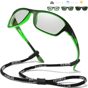 Photochromic Polarized Fishing Sunglasses for Men Women UV Protection Cycling Driving Sports Sunglasses