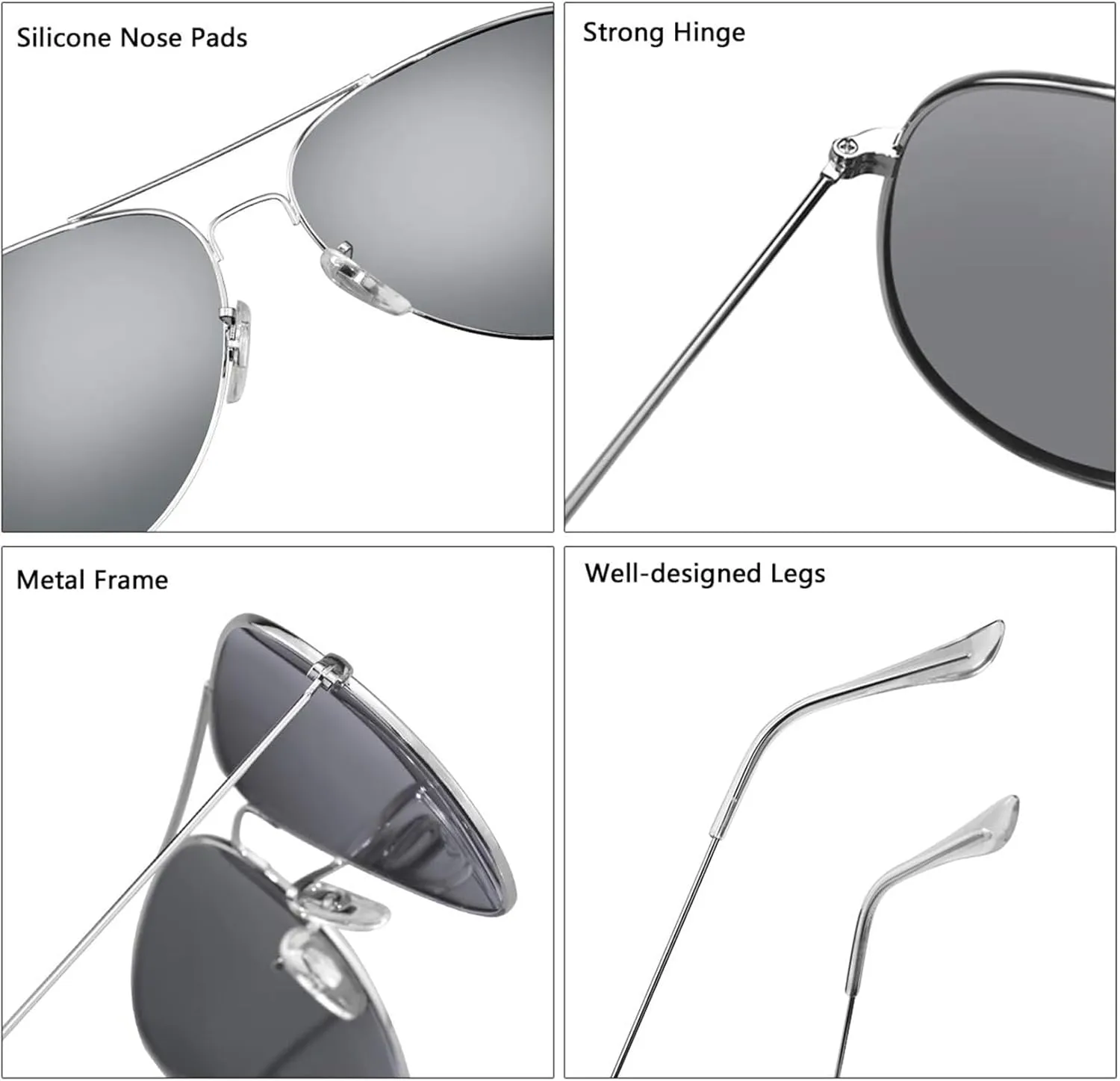 Polarized Aviator Sunglasses for Men/Women Metal Mens Sunglasses Driving Sun Glasses