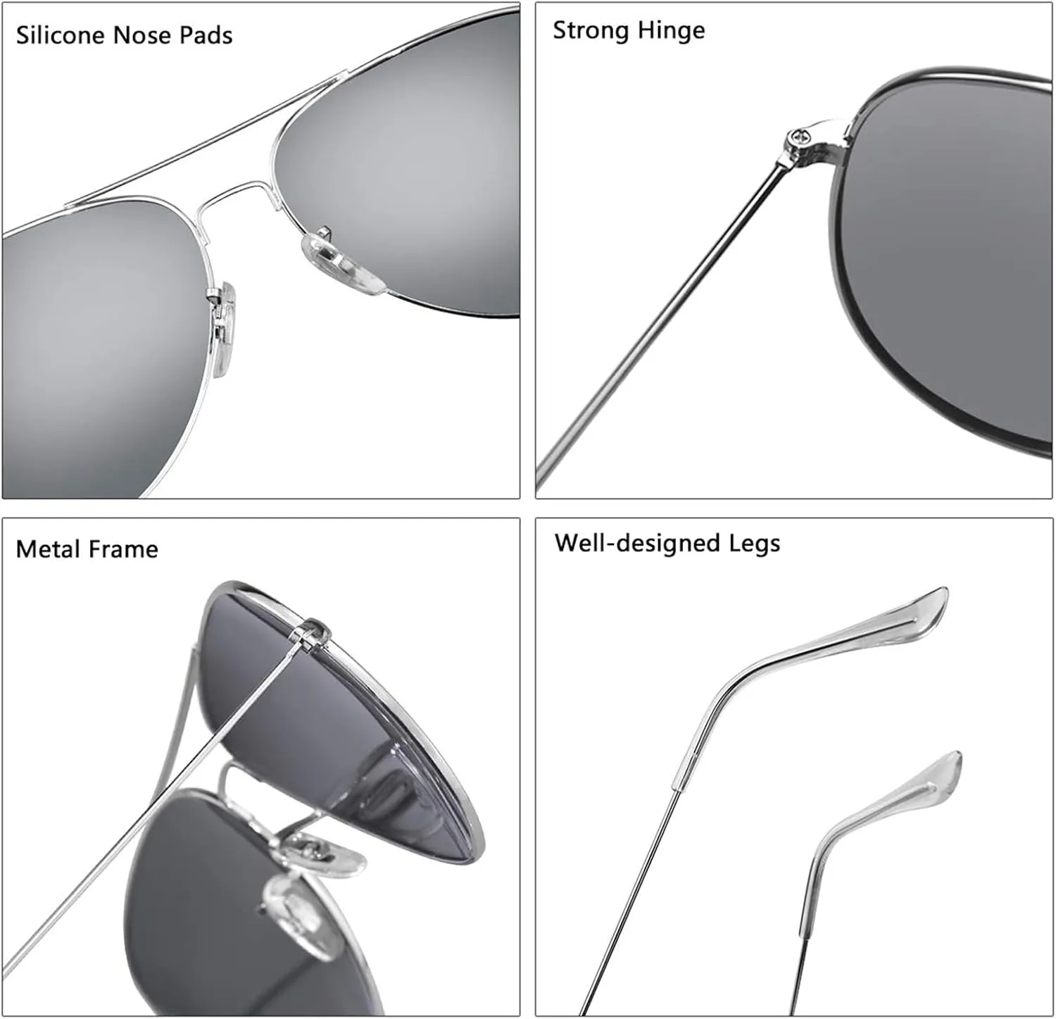 Polarized Aviator Sunglasses for Men/Women Metal Mens Sunglasses Driving Sun Glasses