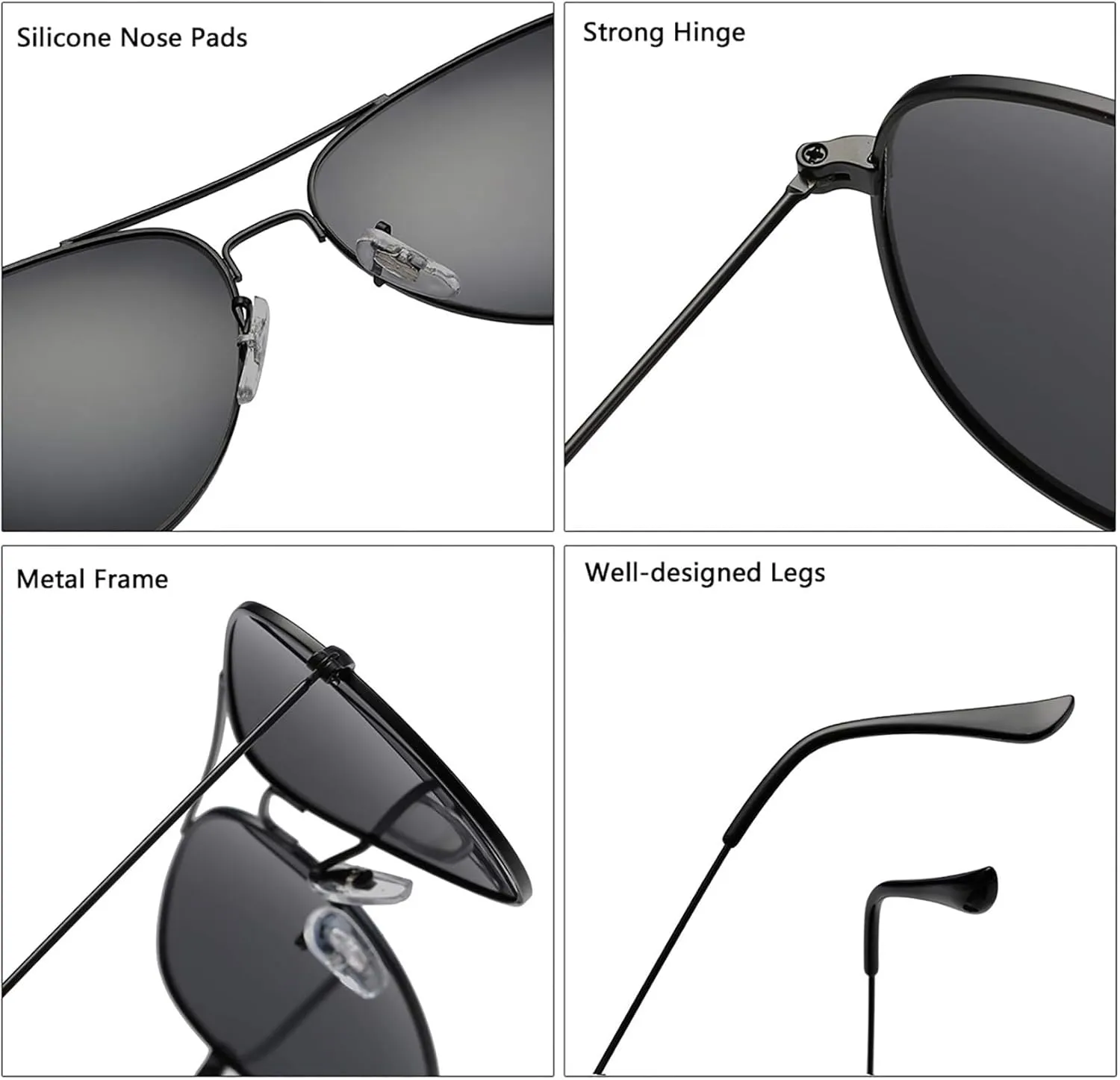 Polarized Aviator Sunglasses for Men/Women Metal Mens Sunglasses Driving Sun Glasses