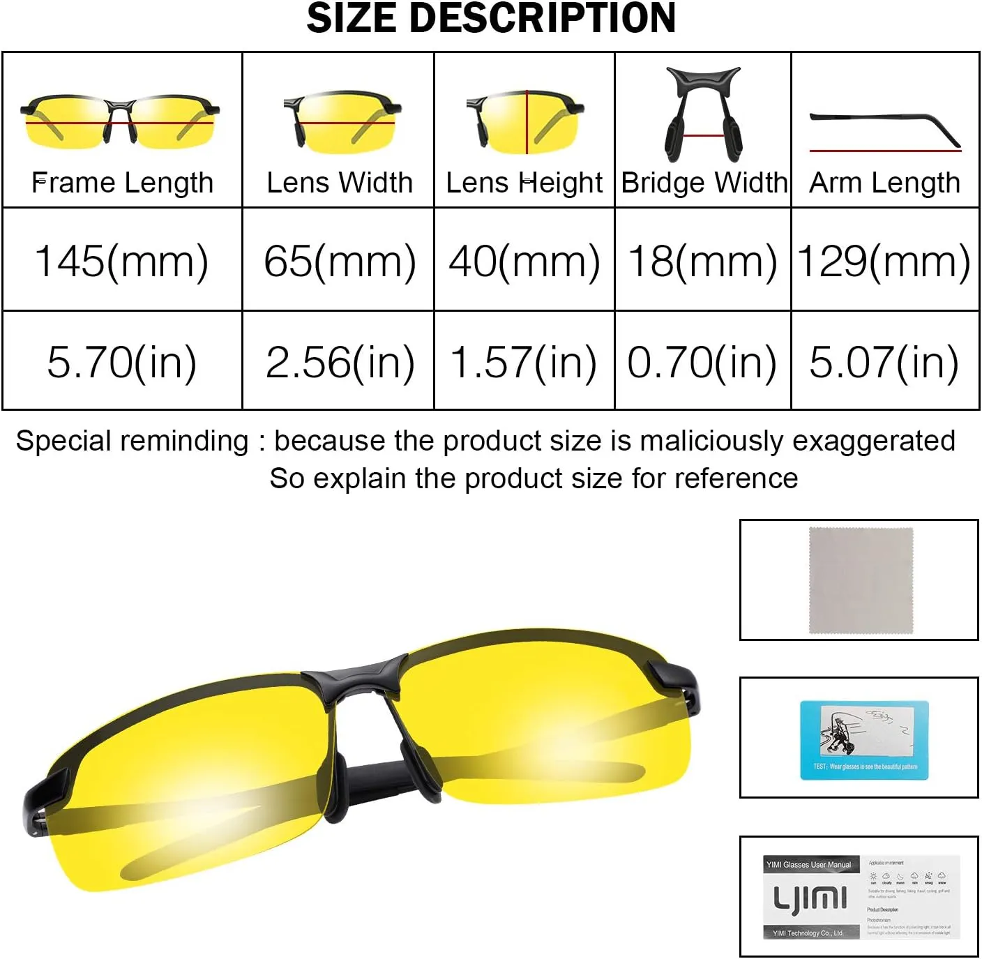 Polarized Photochromic Sunglasses for Men - UV Protection and Lightweight Sun Glasses for Driving Fishing