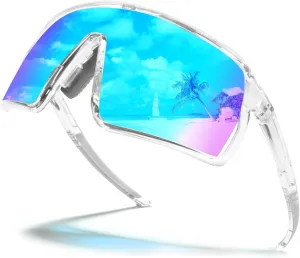 Polarized Sports Sunglasses for Men Women, Cycling Glasses UV Protection Mountain Biking Glasses for Fishing Running