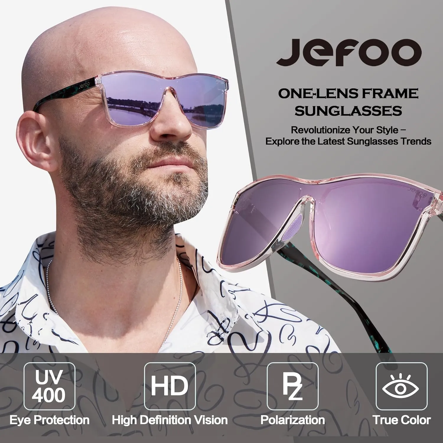Polarized Sunglasses Men Trendy Mirrored shades Women Reflective Sun Glasses UV Protection