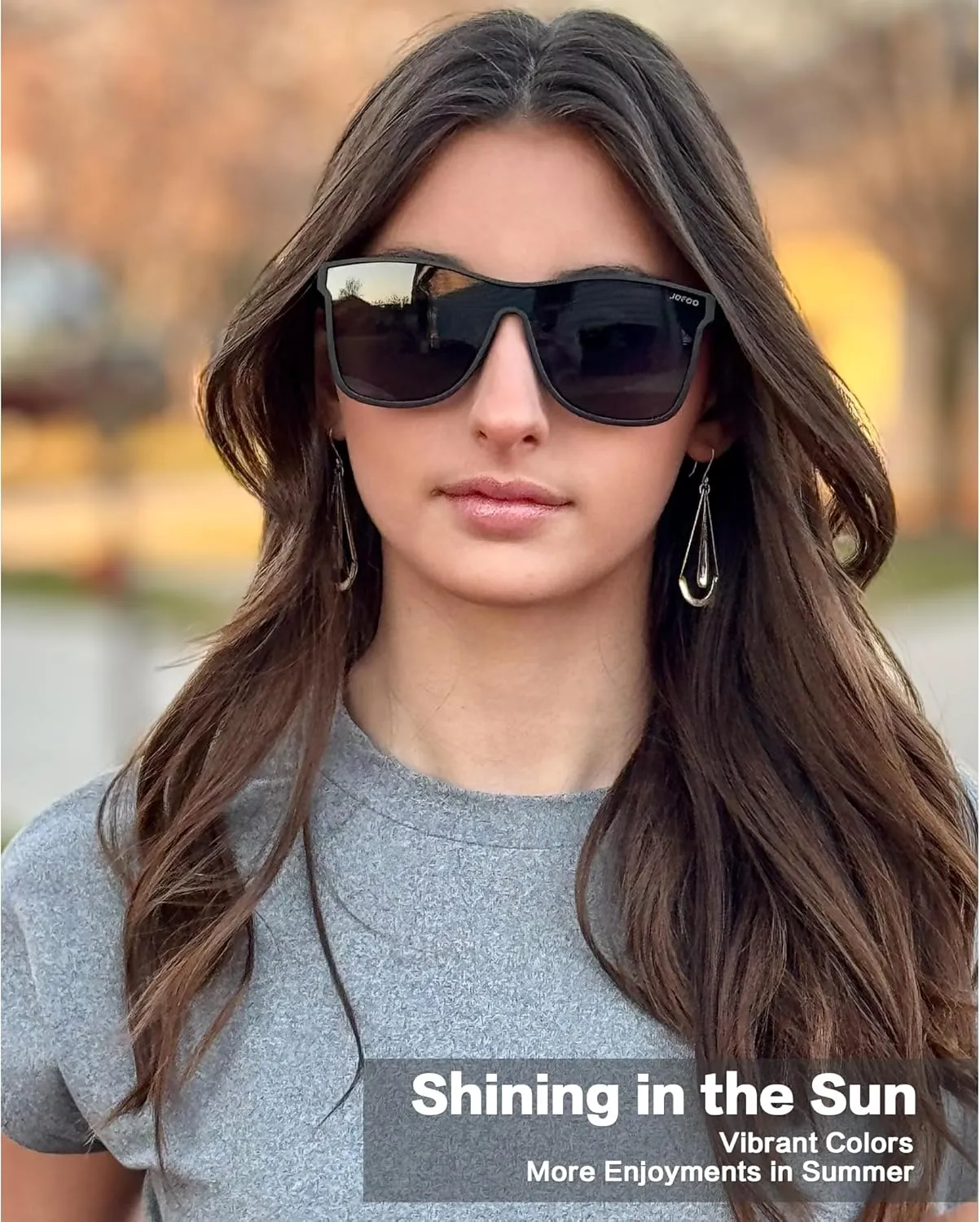 Polarized Sunglasses Men Trendy Mirrored shades Women Reflective Sun Glasses UV Protection