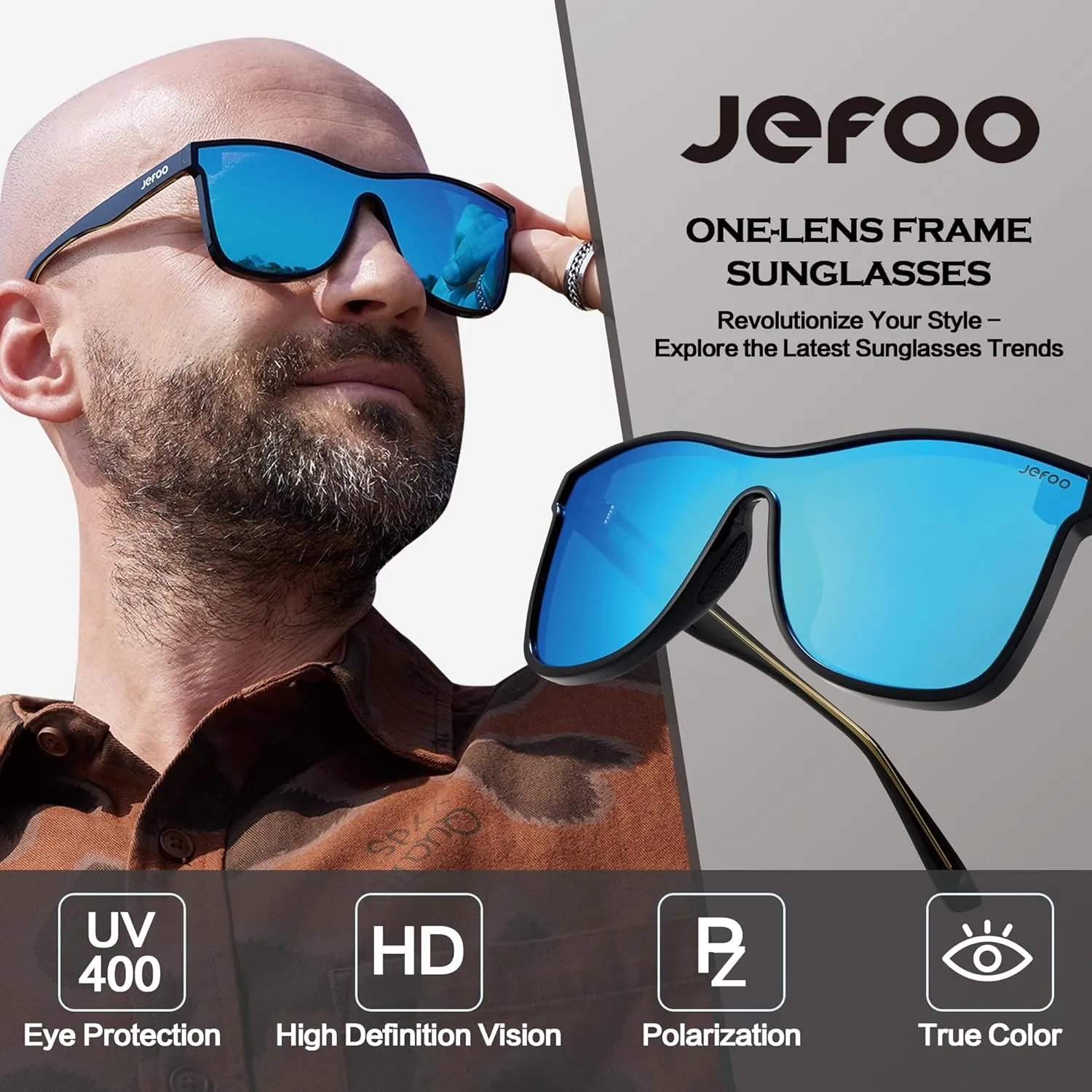 Polarized Sunglasses Men Trendy Mirrored shades Women Reflective Sun Glasses UV Protection