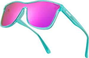 Polarized Sunglasses Men Trendy Mirrored shades Women Reflective Sun Glasses UV Protection