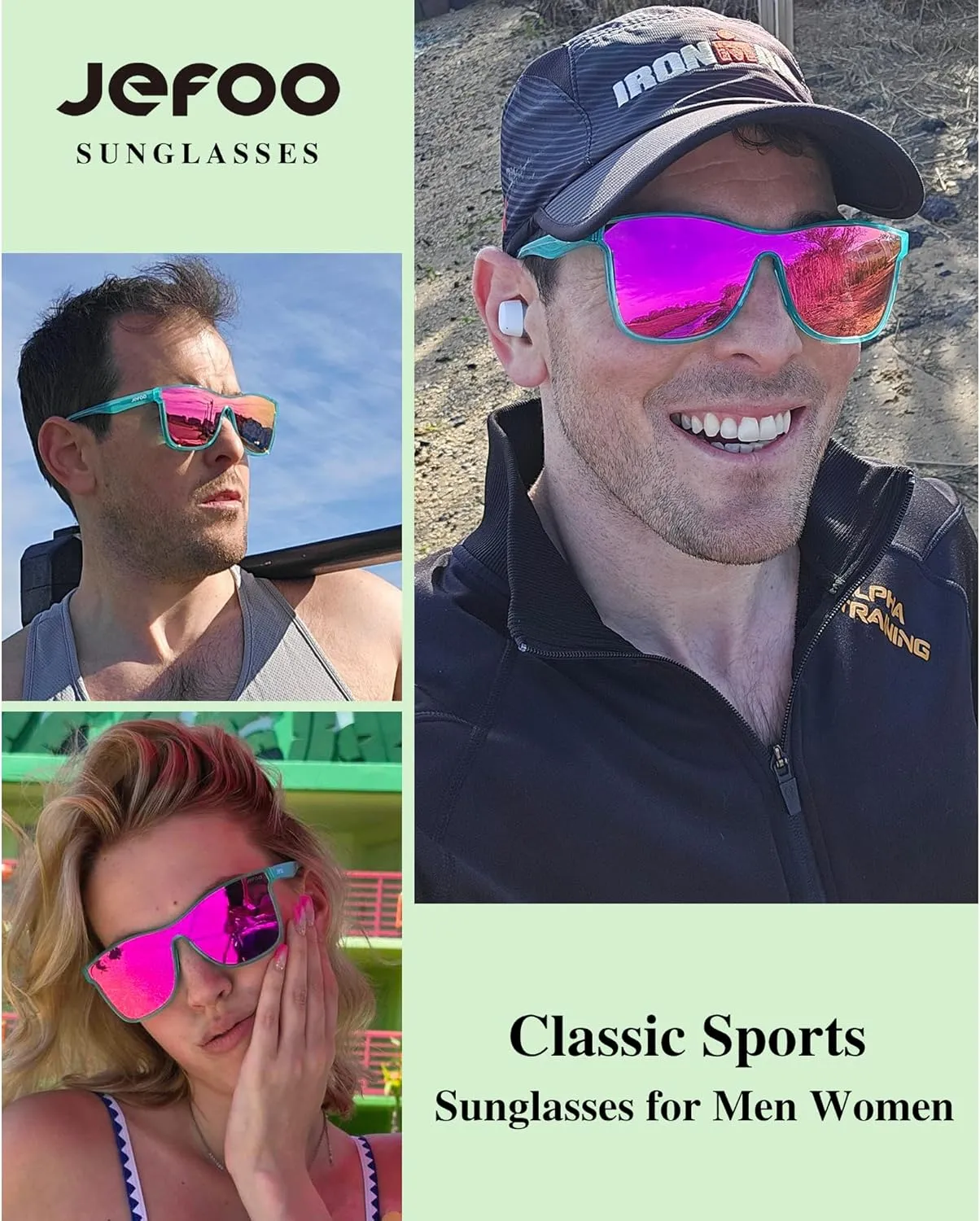 Polarized Sunglasses Men Trendy Mirrored shades Women Reflective Sun Glasses UV Protection