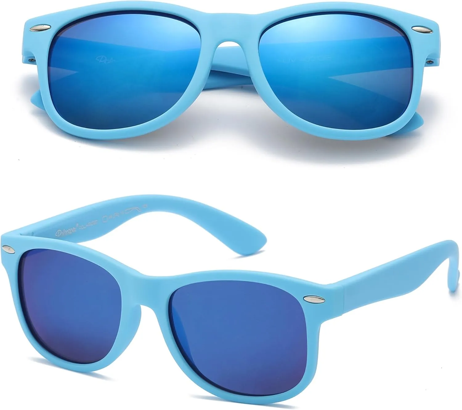 PolarSpex Toddler Sunglasses UV Protection – Unbreakable Kids Polarized Sunglasses with Case for Boys & Girls age 2-8