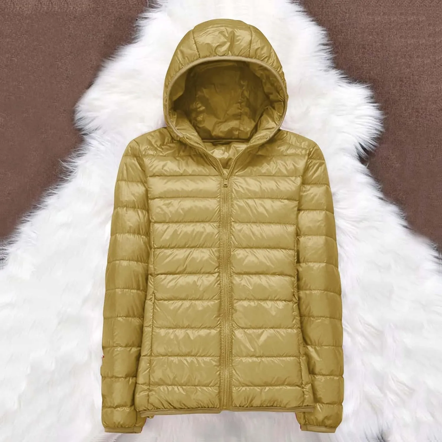 Puffer Jackets for Women Winter Lightweight Down Coats Warm Quilted Short Jackets Zipper Outwear with Pockets