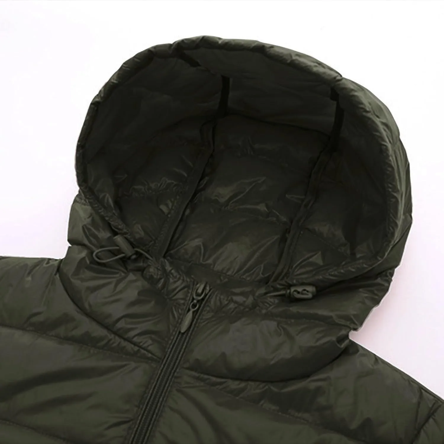 Puffer Jackets Women Lightweight Full Zipper Quilted Jacket Long Sleeve down Jackets Winter Outerwear with Hood