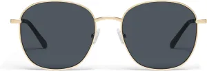 Quay - Womens Sunglasses, Round Lenses with UV Protection, Oversized Sunglasses (Jezabell, Gold)