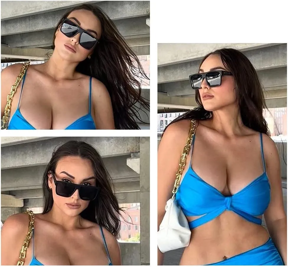 Retro Oversized Polarized Sunglasses Women Men Design Driving Big Large Sunglasses for Women Men Black