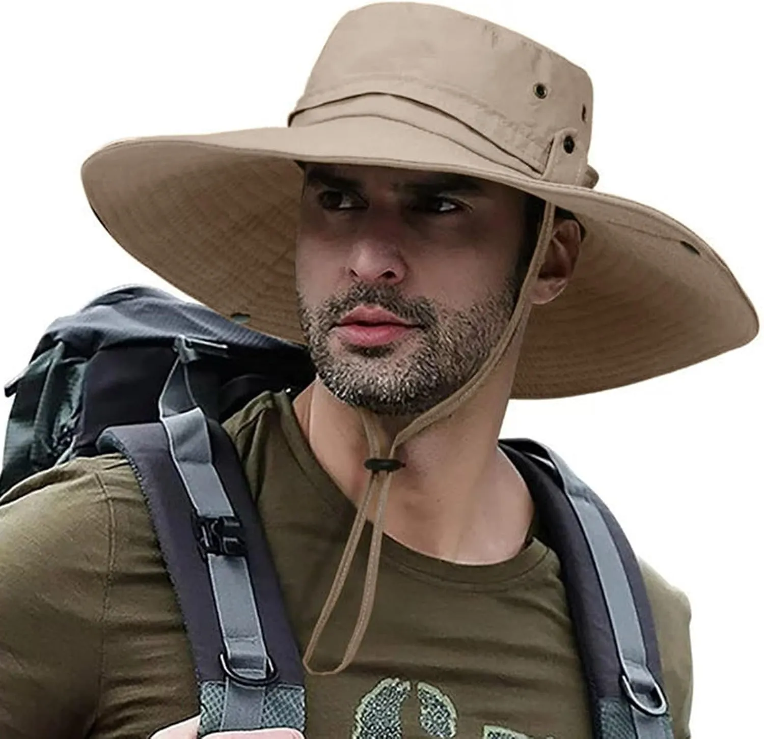 SPF Bucket Hats for Men Women Lightweight Breathable Wide Brim Boonie Hat UV Protection Hiking Fishing Safari Sun Hat