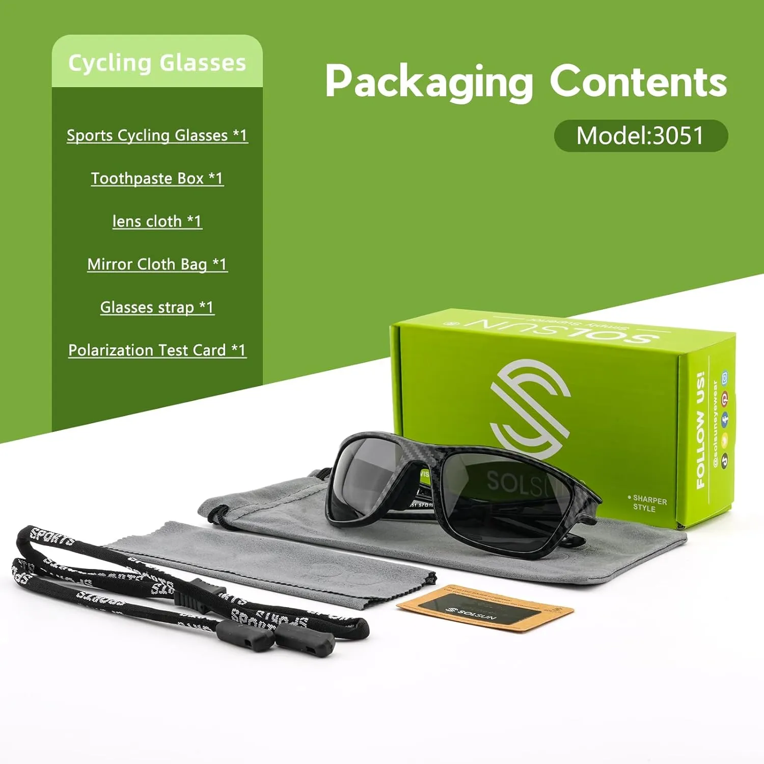 Sports Polarized Sunglasses for Men Woman, Wrap Around Sun Glasses UV Protection for Running Cycling Fishing Driving