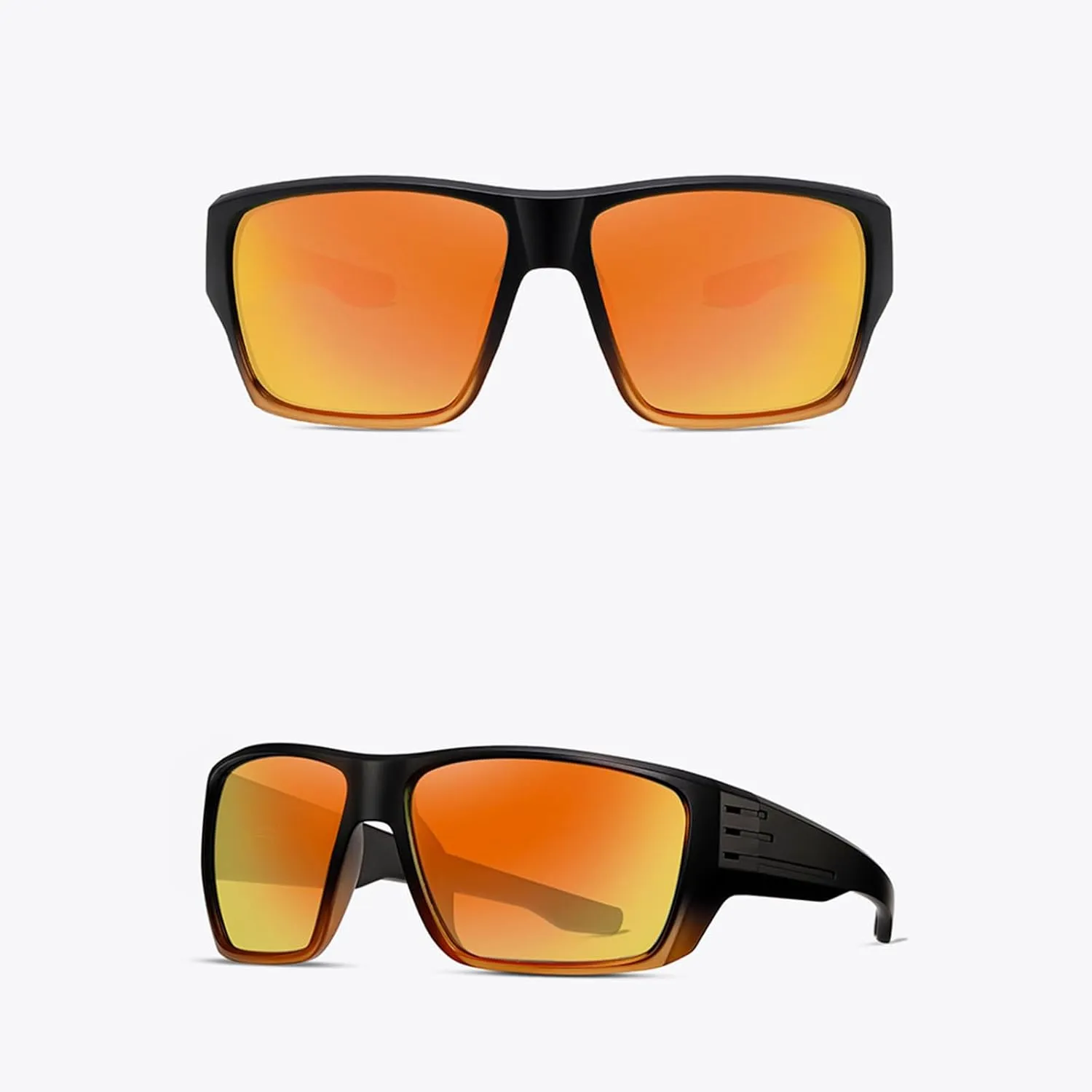 Sports Polarized Wrap Sunglasses For Men - Fishing Glasses UV Protection Rectangle