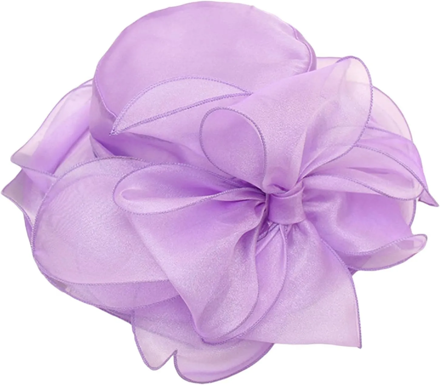 Spring Summer Mesh Sunshade Hats Flower Temperament Wedding Dress Sun Dome Large Brim Derby Hats for Women 2025