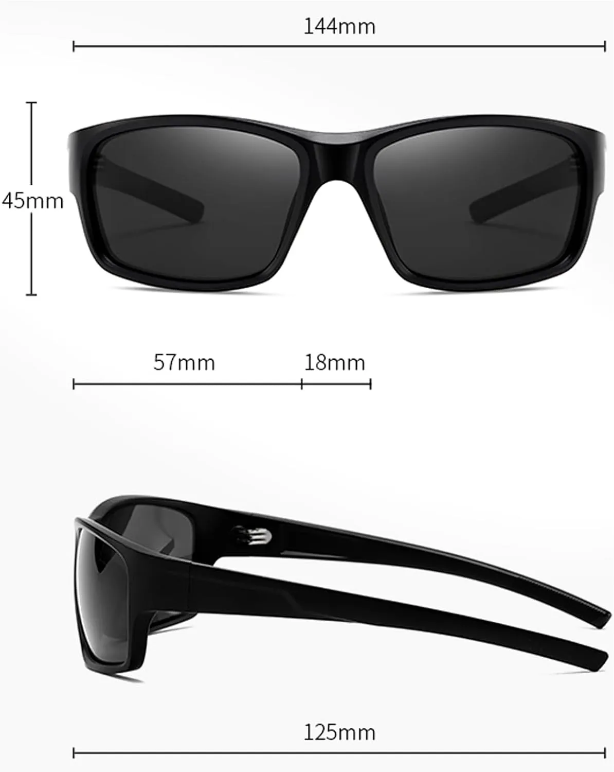 STGATN Polarized Sports Sunglasses for Men UV Protection Glasses Wrap Around Goggles for Driving Fishing Cycling Outdoor