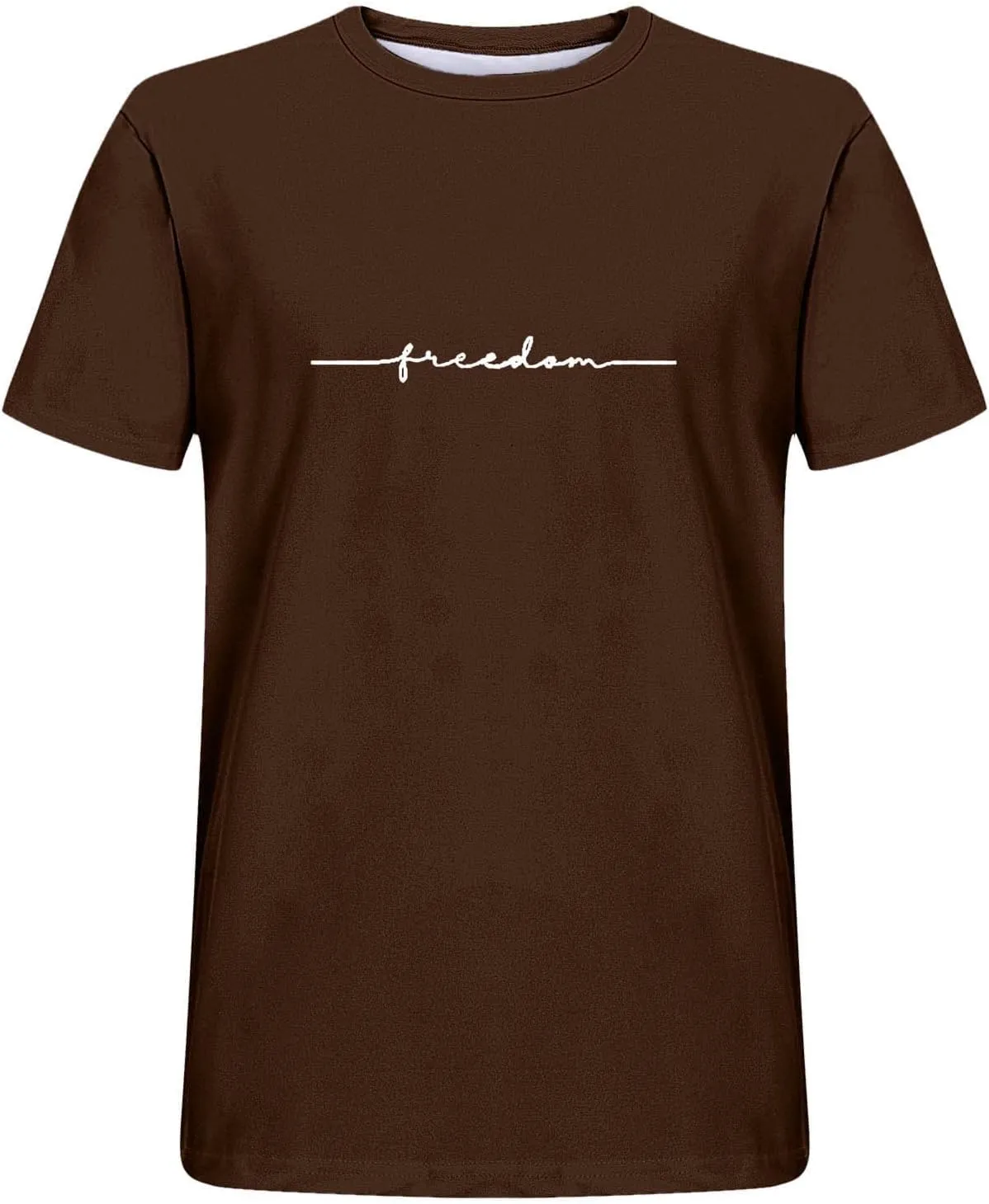 Summer Casual Shirts for Men 2024 Trendy Loose Short Sleeve Crew Neck Tee Fashion Letter Print Athletic T-Shirts