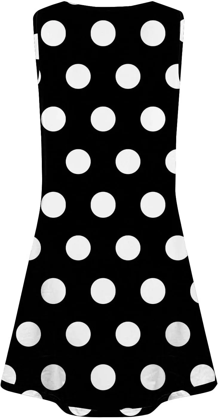 Summer Dresses for Women 2025 Sleeveless Sundresses Beach Casual Dress Casual Loose Sun Dress with Pockets