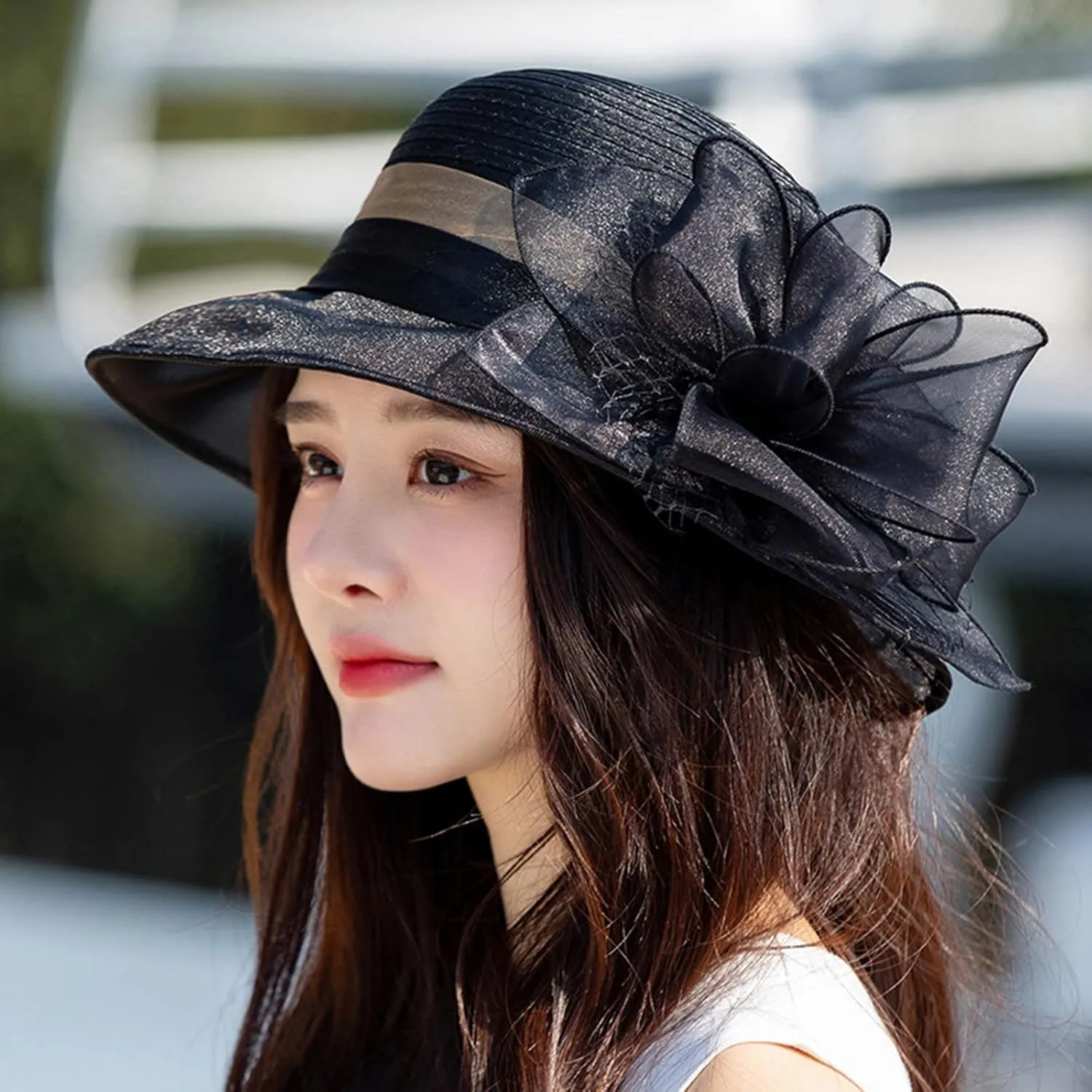 Summer Party Summer Hat for Women Fascinators Bridal Tea Party Hat Sun Beach Cap with Flower