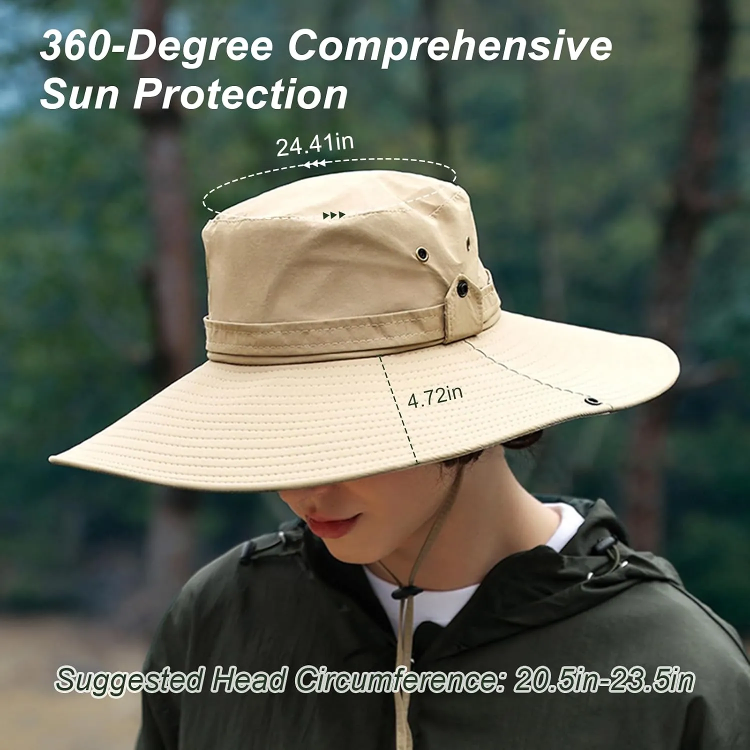 Sun Hats for Women & Men - UV Protection, UPF 50  Bucket & Bonnie Hats for Wide Brim Hiking, Fishing