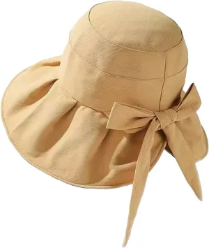 Sun Hats for Women Gardening Hat Wide Brim Beach Sun Protective Fold-Up Brim Breathable Cotton Summer Hats