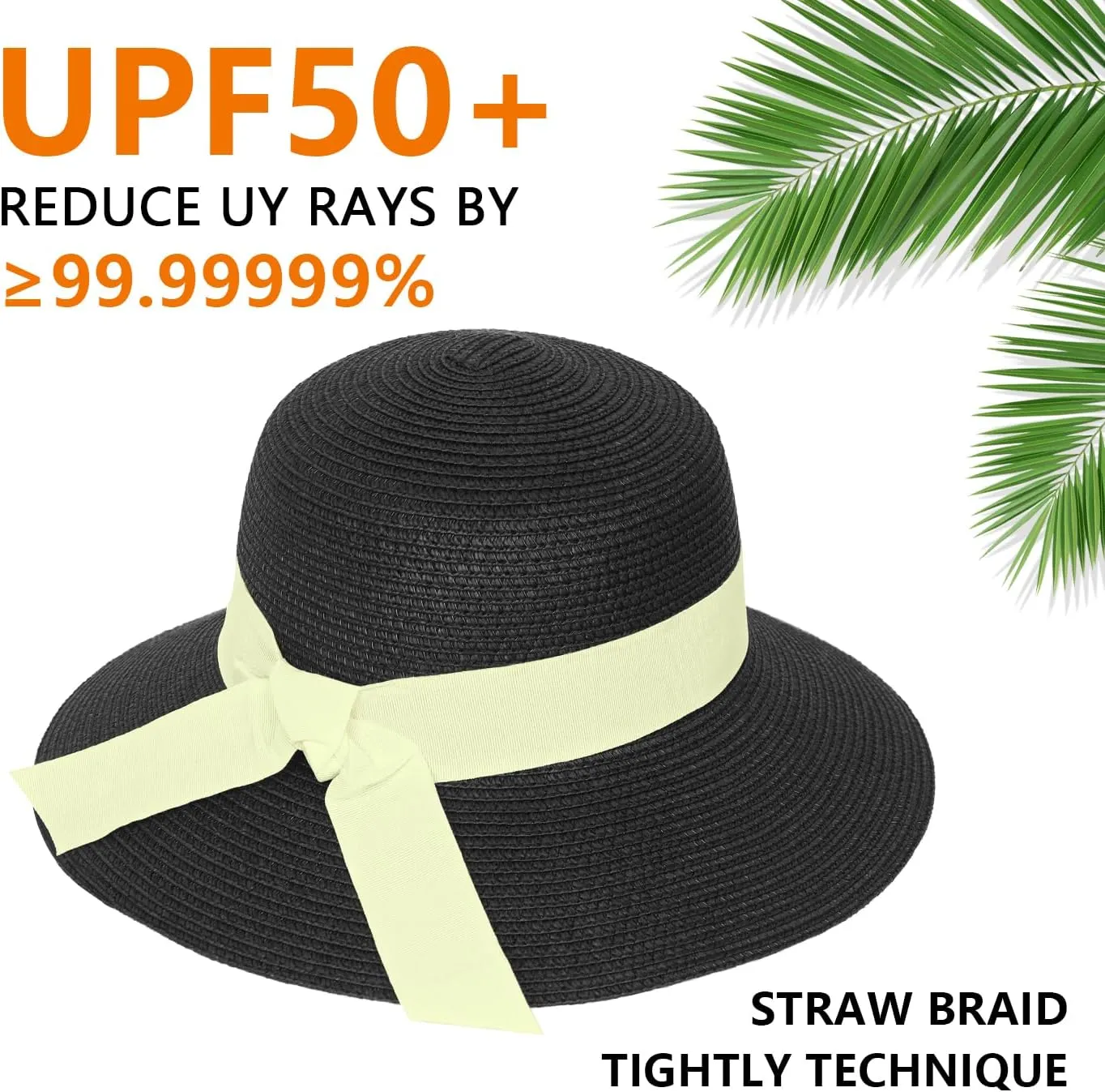 Sun Hats for Women - UPF 50  UV Protection Floppy Wide Brim Summer Straw Hat