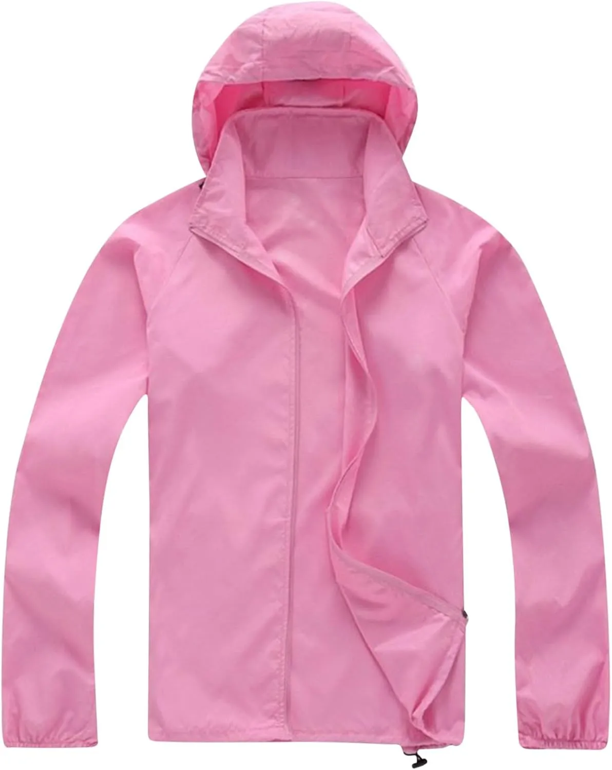 Sun Protection Hooded Jackets Men's Outdoor Sports Rain Jackets Waterproof with Hood Lightweight Windbreaker Jacket