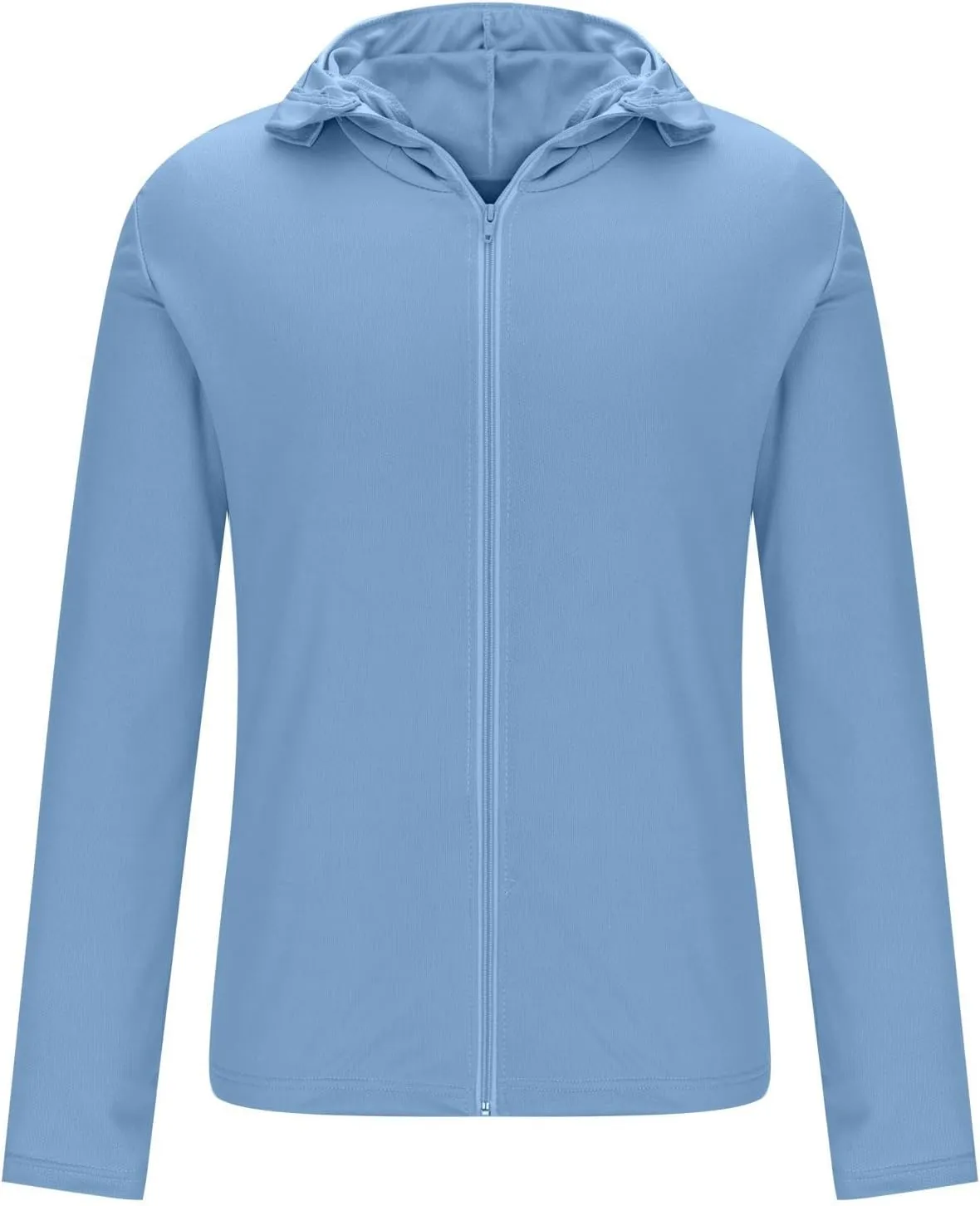 Sun Shirts for Men Hooded UPF 50  Long Sleeve Fishing Shirt with Mask UV Neck Gaiter Full Zip up Hoodie with Pockets